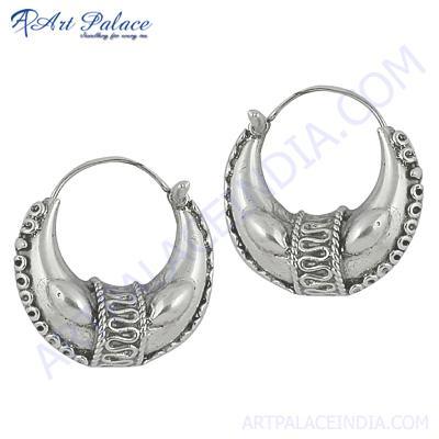 Truly Designer Plain Silver Earrings