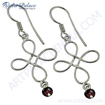 Fashion Accessories Plain Silver Earrings