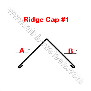 Ridge Cap - Aluminum, Varied Dimensions, Powder Coat Finish | Weatherproof, Durable, Easy Install, Watertight Seal, Cost-Effective