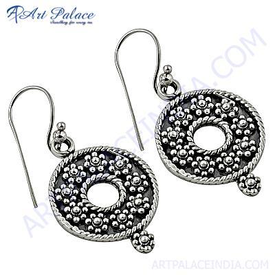 Traditional Designer Plain Silver Earrings
