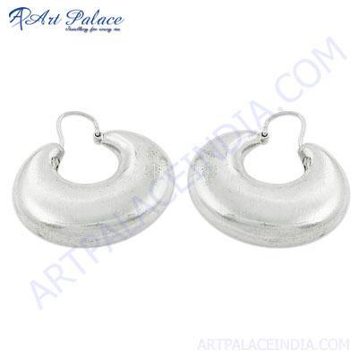 Latest Style Plain Silver Earrings