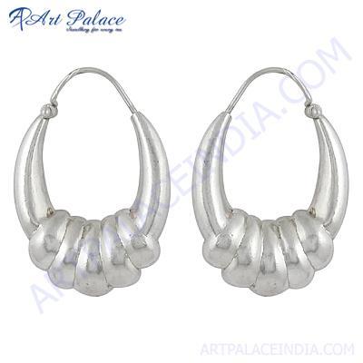 Plain Silver Indian Touch Earrings