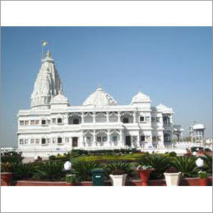 Handcrafted White Marble piller