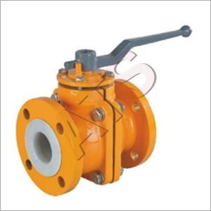 Orange Ptfe (Feb Pfa) Lined Ball Valve