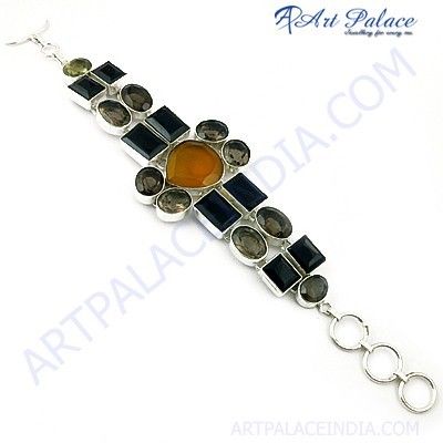 Delicate Multi Stone German Silver Bracelet, Best Wholesale Prices