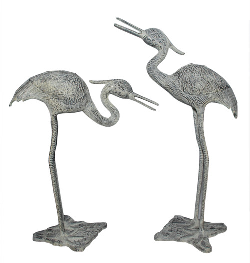 Large Crane Pair Statues