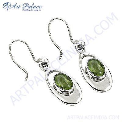 Rady to Wear Prenite Gemstone Silver Earrings