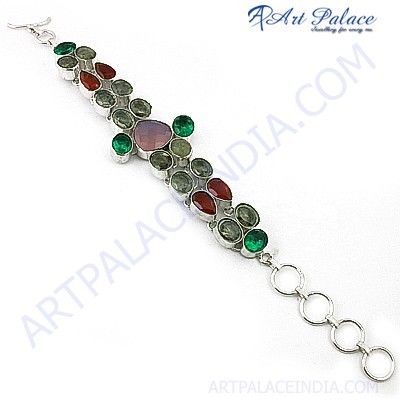 Truly Designer Multi Stone German Silver Bracelet, Best Wholesale Prices