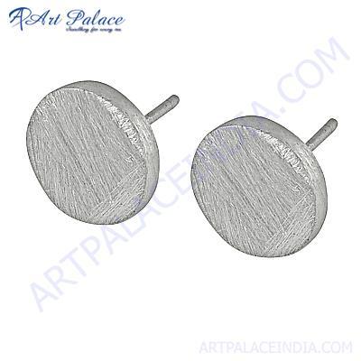 Celeb Style Plain Silver Earrings