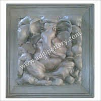 Shree Ganesha Mural - Stone, 12x12 Inches, Grey | Intricate Detailed Relief, Elegant Matte Finish, Durable, Easy Installation