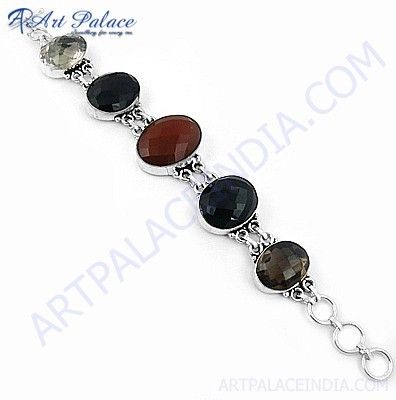 Hot !! Multi Stone German Silver Bracelet