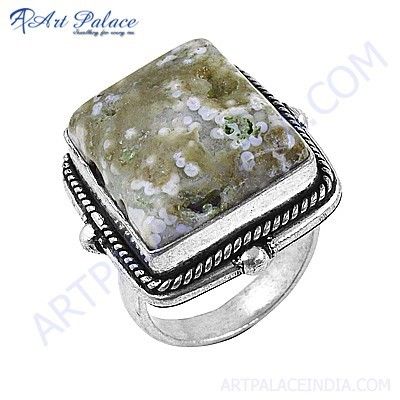 Antique Style Agate Gemstone German Silver Rings
