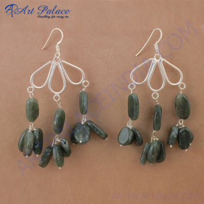 Rady to Wear labradorite Gemstone Silver Earrings, 925 Sterling Silver Jewelry