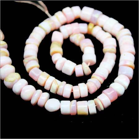 Natural Pink Opal Smooth Polished Wheel Shape