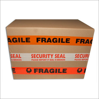 Orange Printed Fragile Adhesive Tape