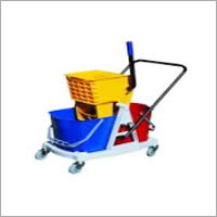 Wringer Trolley - Plastic, Variable Dimensions, Blue | Ergonomic Handle, Swivel Wheels, Easy Cleaning, Durable Design, Efficient Use