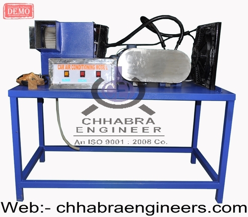 CAR AIR-CONDITIONING MODEL - Stainless Steel, 3-4 Height, White and Blue Color | 50 Power, 220-240 Voltage, Smooth Air, Ideal for Industrial and Educational Use