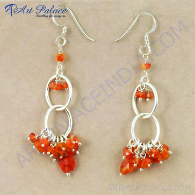 Costume Carnelian Gemstone 925 Sterling Silver Jewelry