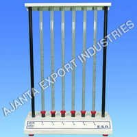 E.s.r. Stand - Steel And Plastic, Powder Coated For 6 Tubes And 3 Tubes Usage | Laboratory Equipment, Lightweight 500-1000 Grams