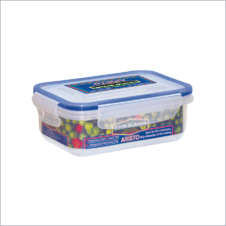Lock & Fresh - Plastic 13x8.5x4.5 cm Blue, 400 ML | Airtight Snap-On Lid, Stackable Food Container