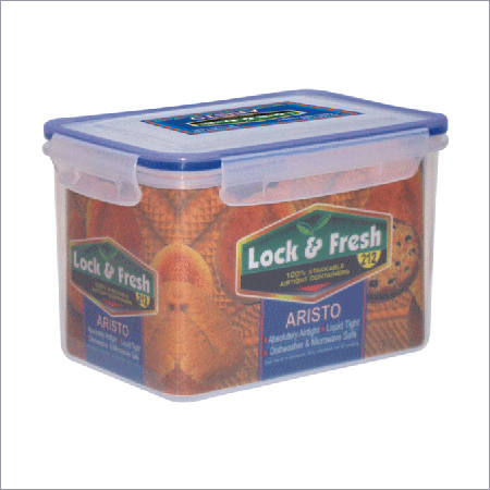 Lock & Fresh - Plastic 1800ml, 17x11x11 cm, Clear | Airtight Seal, Snap-On Lid, Stackable Food Container