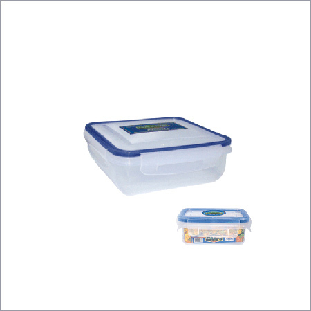 Lock & Fresh - Plastic 13.5x13.5x4.5 cm Transparent | Airtight Seal, Stackable, Microwave Safe, Durable, Easy to Clean