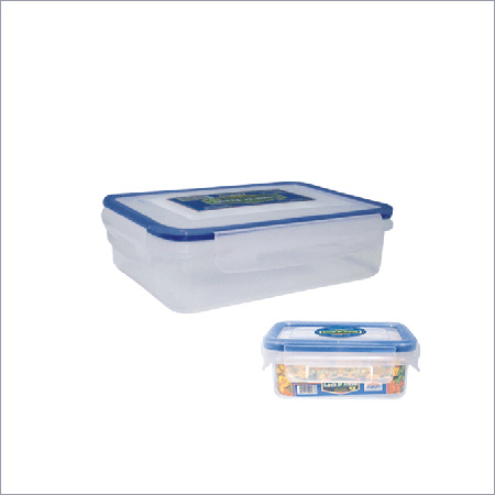 Lock & Fresh - Plastic 17x11x4 cm Transparent, Airtight Clip Lock, Stackable Food Container