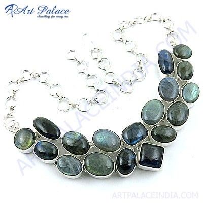 Glamour Graceful German Silver Necklace Jewellery With Labradorite