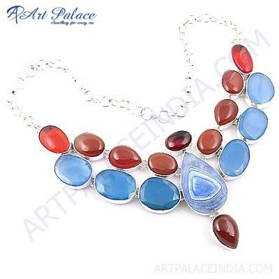 Various Styles Multi Stone German Silver Necklace Jewellery