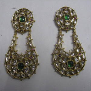 Kundan Polki Gold Earring