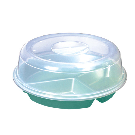 SPA Food Serving Plate With Cover (Microwave Safe)