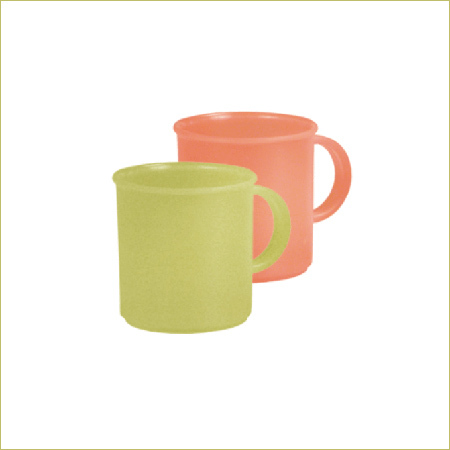 Riche Mug Plain - Plastic, 80x90mm, 250ml, Peach | Durable, Lightweight, Easy Grip