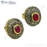 Gold Plated Silver Stud Earrings