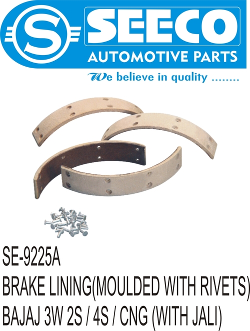 BRAKE LINING (MOULDED WITH RIVETS)