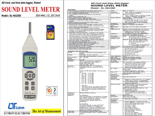 Sound Level Meter With SD Card