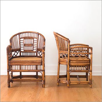 Chair - Indian Cane 36x24x30 inches, Brown, Glossy Finish | Vintage Style, Comfortable Seating