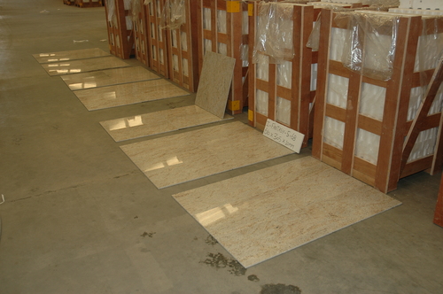 Granite Tile - 12"x12" Polished Beige Granite, Durable Elegant Stylish Versatile