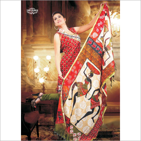 Unstitched Printed Cotton Suits