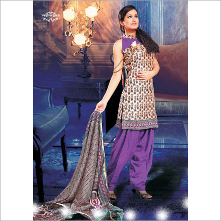 Unstitched Cotton Designer Printed Suits