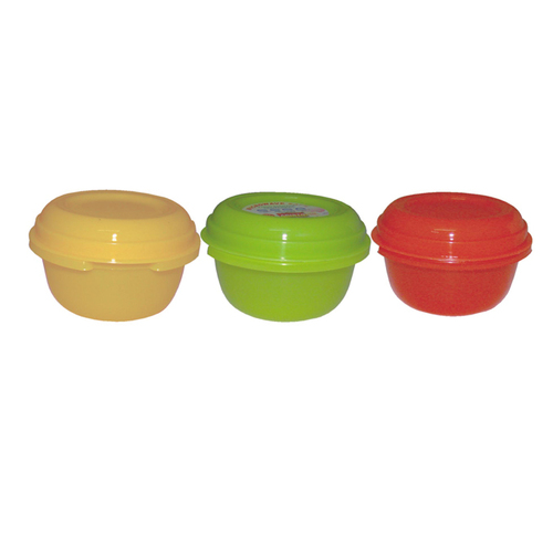 Supreme 0 (3 PCS SET) - Plastic 5x5x4 cm, Multicolor | Airtight Seal, Microwave Safe, Stackable