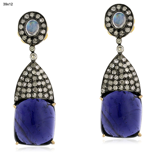 Iolite Gemstone Dangle Earring