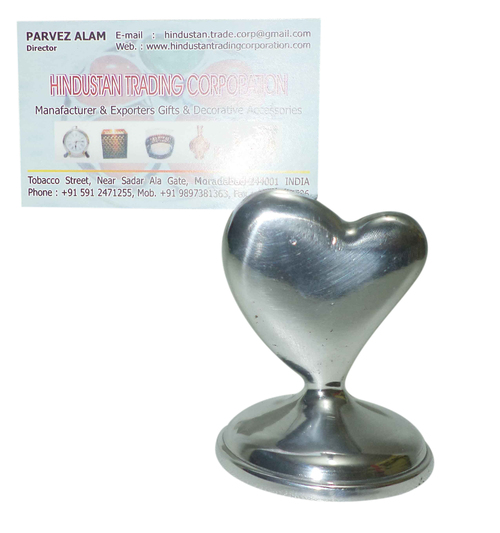 Heart Shape Place Card Holder - Metal, 2x2 inches, Silver | Elegant Design, Sturdy Base, Easy Use