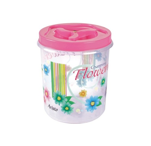 Store Queen No.555 - Plastic 15x15x20 cm Pink, Airtight Snap-On Lid, Durable Food Storage Container