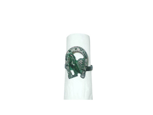 Bird Napkin Ring - Metal, 2x2x1 Inches, Green Matte | Elegant Design, Durable, Easy To Use