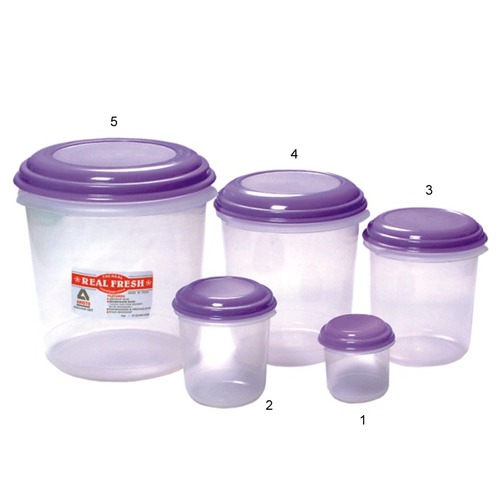 Anchor Containers Plain - Plastic, Multiple Sizes, Purple | Airtight Seal, Stackable Design, Durable Material, Easy Cleaning, Space Saving, Snap-on Lid