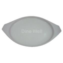 Salad Platter - Melamine, 12x15 Inches, White | Elegant Design, Durable, Microwave & Dishwasher Safe, Side Handles