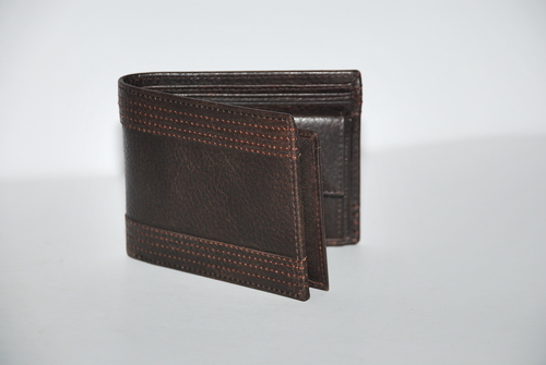 Gents Leather Wallet - Genuine Leather, 4x3x1 Inches, Brown | Snap Closure, Multiple Pockets, Compact Size, Classic Style