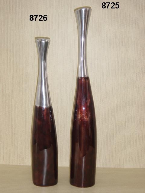 Brown Painted Flower Vase