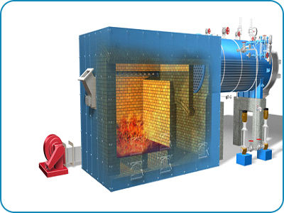 External Furnace Fired Single Pass Dryback Boiler