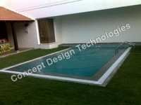 Outdoor Round Swimming Pool - Fiberglass, 60' X 40' X 5' Depth | Blue Color, Rectangle Shape, Ideal For Hotels And Resorts